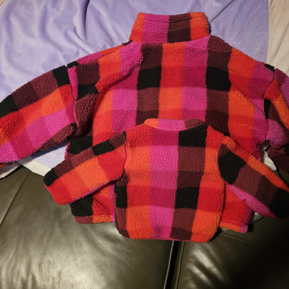 A new day Pink and Red Plaid Womens and  Kids Jackets - Picture 3 of 7